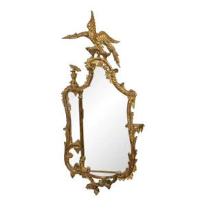 Vintage Chippendale Giltwood Eagle Mirror