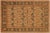 1970s 1970s Vintage Rustic Corazon Tan/Green Wool Rug - 7'0" X 9'8" For Sale - Image 9 of 10