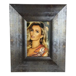 Vintage Wood Metallic Design Photo Frame