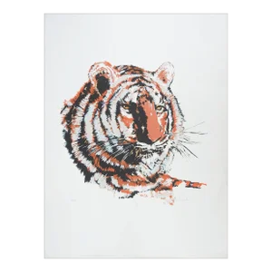 Vintage Mid Century Tiger Serigraph