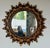 Mid-Century Giltwood Sunburst Mirror With Antiqued Mercury Glass For Sale - Image 4 of 6