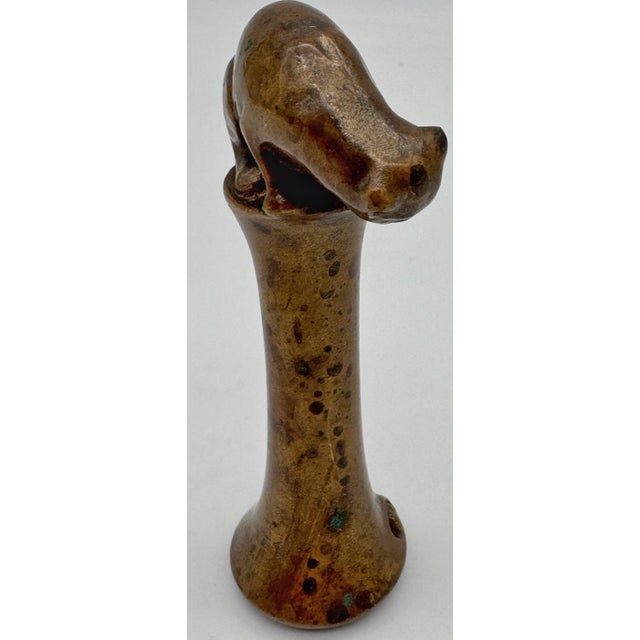 English Arts & Crafts Bronze Seal, Cat & Mouse Motif, circa 1900–1930 For Sale - Image 17 of 18