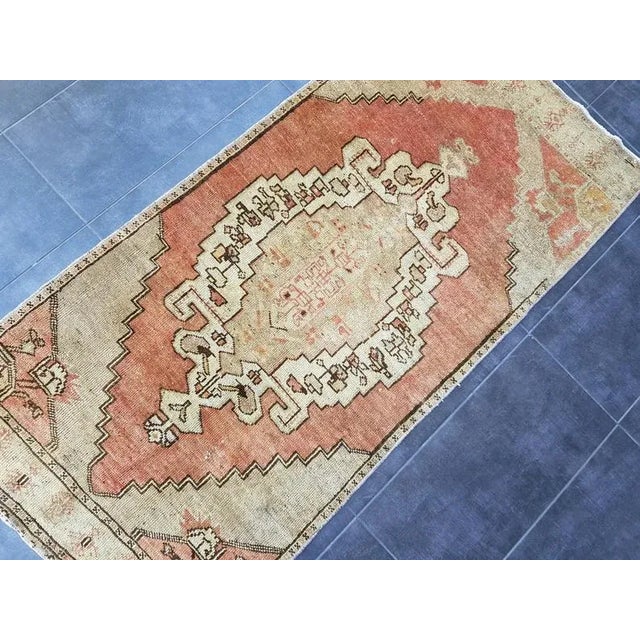 Orange Vintage Handmade Bohemian Rug- 2′7″ × 5′7″ For Sale - Image 8 of 11