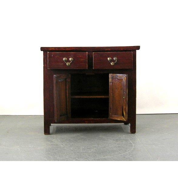 Asian Style 19th Century Antique Chinese Northern Country-Style Lacquered Cabinet For Sale - Image 4 of 8