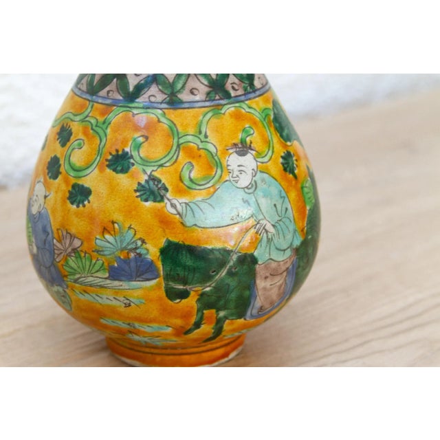 Chinese Antique Chinese Famille Rose Vase For Sale - Image 3 of 9