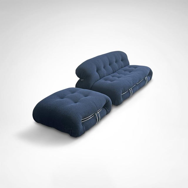 Soriana 2-Seater Sofa and Ottoman by Tobia and Afra Scarpa for Cassina, 2010s, Set of 2 For Sale - Image 11 of 11