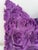 Victorian Vintage Dark Purple Plum Pillow With Fabric Flowers For Sale - Image 3 of 4