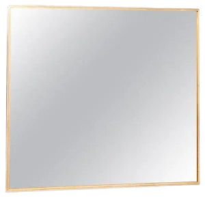 Rectangular Brass and Steel Mirror by Jean Charles, 1970s