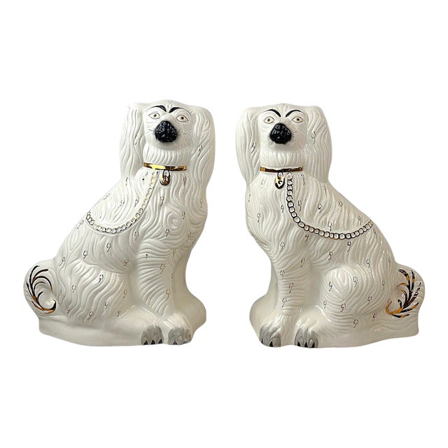 1950's Large Beswick Staffordshire Spaniel Dogs - a Pair | Chairish