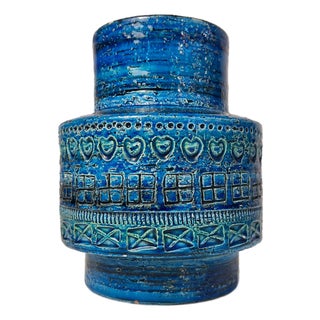 Rimini Blu Vase by Aldo Londi for Bitossi For Sale