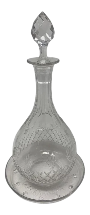 Antique Baccarat Carafe With Coaster