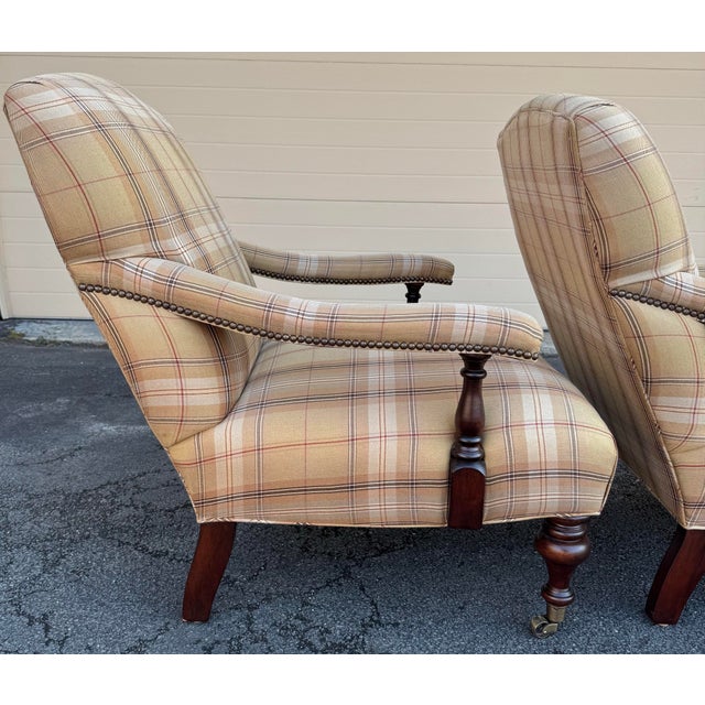 Wood George Smith Edwardian Style Chairs For Sale - Image 7 of 9