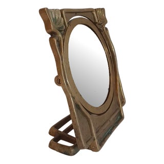 Art Deco Brass Dressing Mirror, 1920s-1930s For Sale