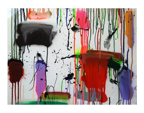 Gerard Pairé, 200822, 2020, Polymer & Spray Paint on Canvas
