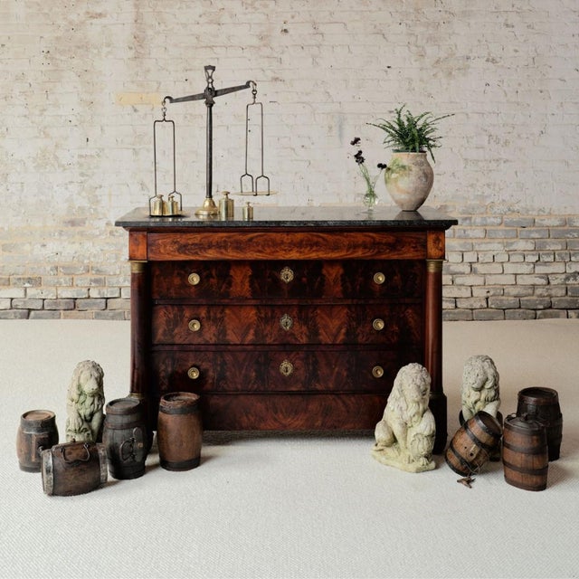 19th Century French Mahogany Chest With Marble Top (B) For Sale - Image 12 of 12