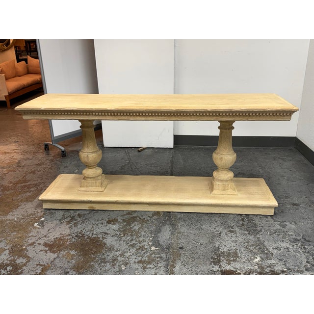 Design Plus Gallery presents the 15th C. Dual-Baluster Oak Console Table from Restoration Hardware. Inspired by antique...