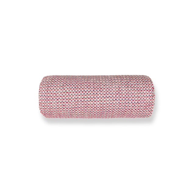 Contemporary The House Of Scalamandré Heatherton Bolster Pillow In Posey For Sale - Image 3 of 3