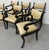 Hollywood Regency Vintage Regency Style Black Lacquered Dining Chairs - Set of 6 For Sale - Image 3 of 7