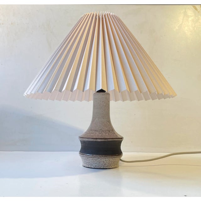 Ceramic Scandinavian Dusty Glazed Stoneware Table Lamp, 1970s For Sale - Image 7 of 7