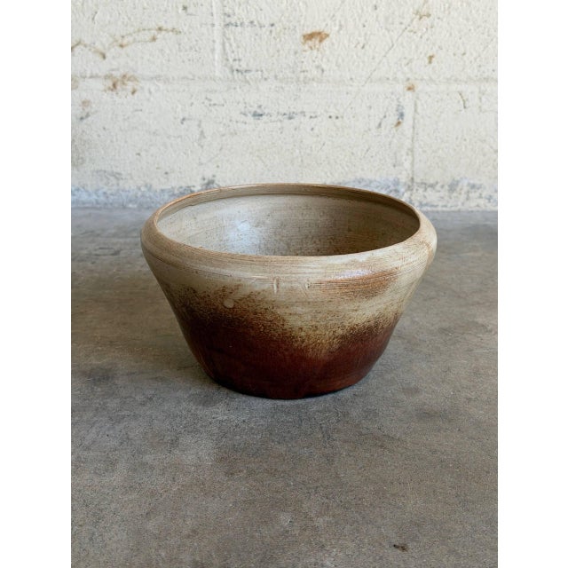 Studio Ceramic Light Brown Gradient Bowl 1960s Mid-Century Modern For Sale - Image 10 of 10