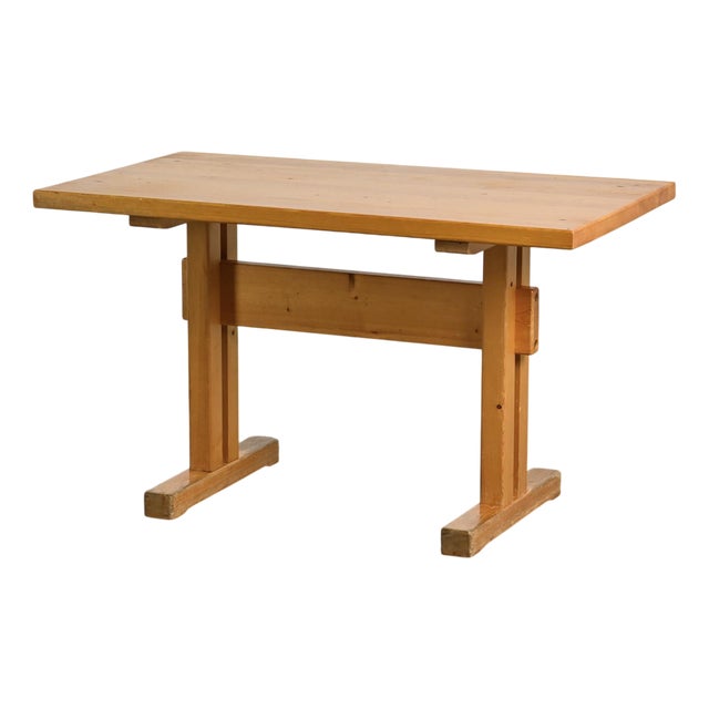 Pine Dining Table by Charlotte Perriand for Les Arcs, France, 1970s For Sale