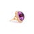 18k Yellow Gold Amethyst & Diamond Cocktail Ring Size 10 For Sale - Image 4 of 10