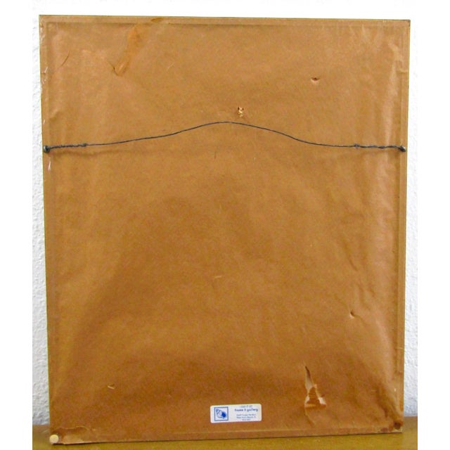 Blue American Artist Ann Irvine Framed Key West House Lithograph 859/1000 For Sale - Image 8 of 8