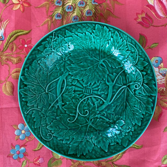 19th Century Wedgwood Basketweave Majolica Plates Set of 8 Chairish