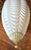 1960s Hollywood Regency Mid Century Swag Two-Light Ceiling Fixture - White Frosted Ruffled Drapery Shades For Sale - Image 11 of 12