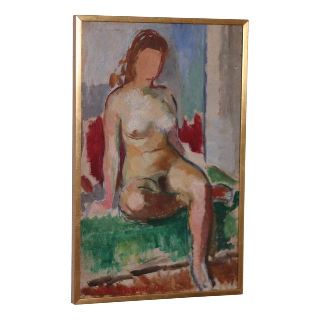 Holger Almqvist, Model Study, 1938, Oil on Panel For Sale