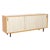 Mid-Century Maple and Cane Sideboard with Sliding Doors, Italy, 1960s For Sale