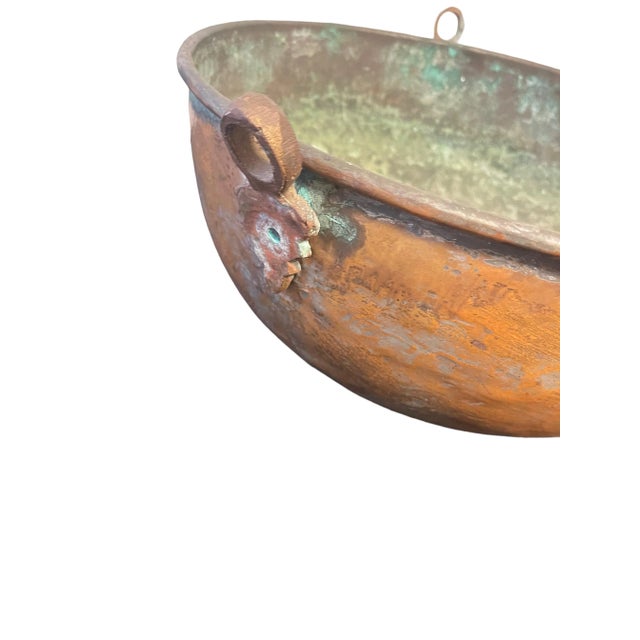 Vinatge Large Copper Hanging Bowl For Sale - Image 4 of 6