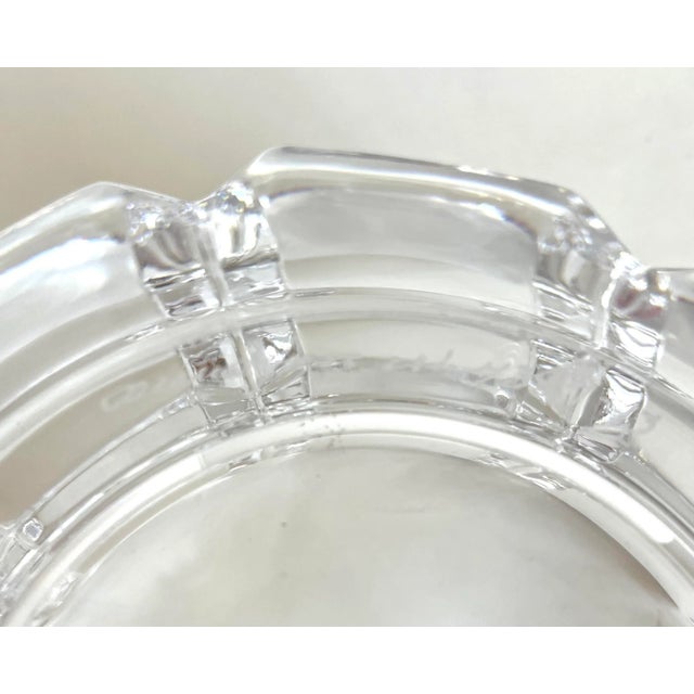 Transparent Vintage Orrefors Crystal Corona Bowl by Lars Hellsten For Sale - Image 8 of 9