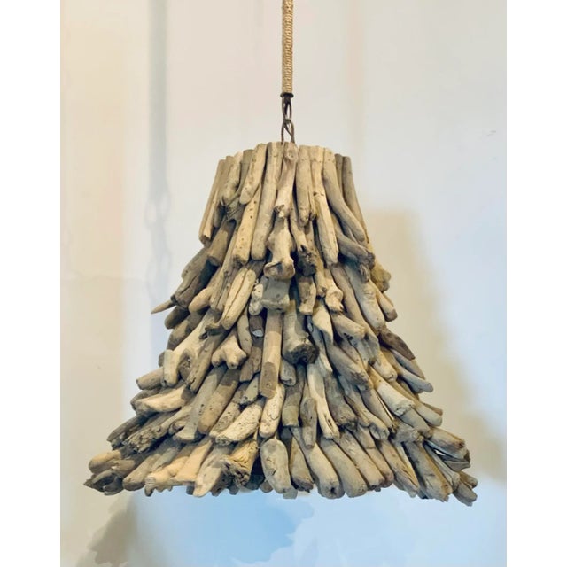 2020s Currey & Co. Organic Modern Driftwood Chandelier For Sale - Image 5 of 5