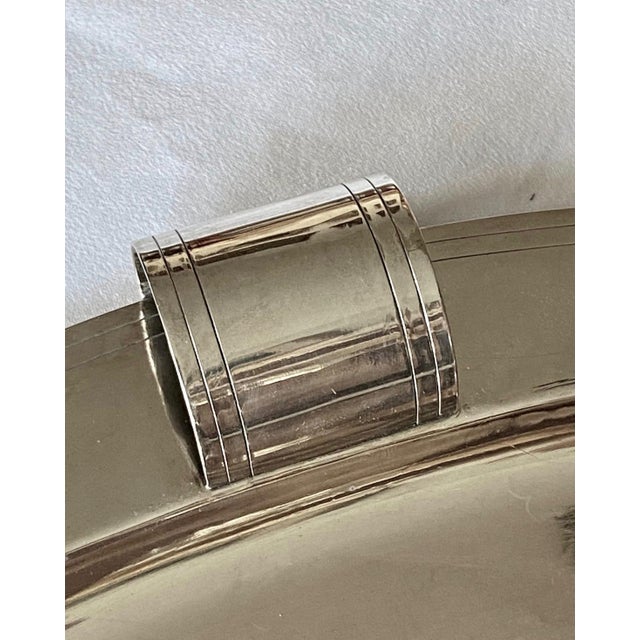 Art Deco Silver-Plated Tray, France, 1930s For Sale - Image 4 of 5