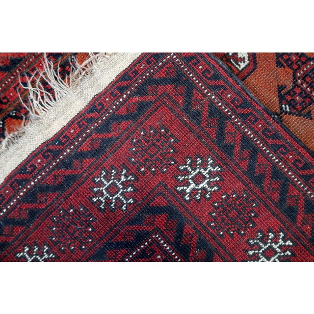 1920s, Handmade Antique Afghan Baluch Rug 3.8' X 4.8' For Sale - Image 4 of 13