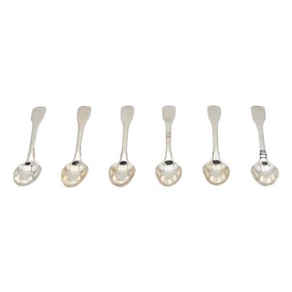 Silver Dessert Spoons, Set of 6 For Sale