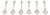 Silver Dessert Spoons, Set of 6 For Sale
