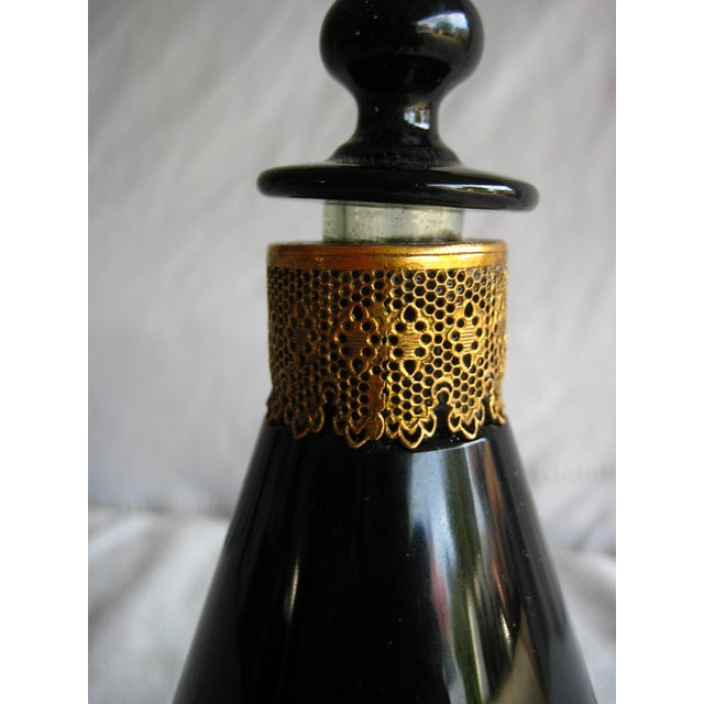 Glass 1920s Art Deco Heinrich Hoffman Style Glass Jeweled Perfume Bottle For Sale - Image 7 of 9