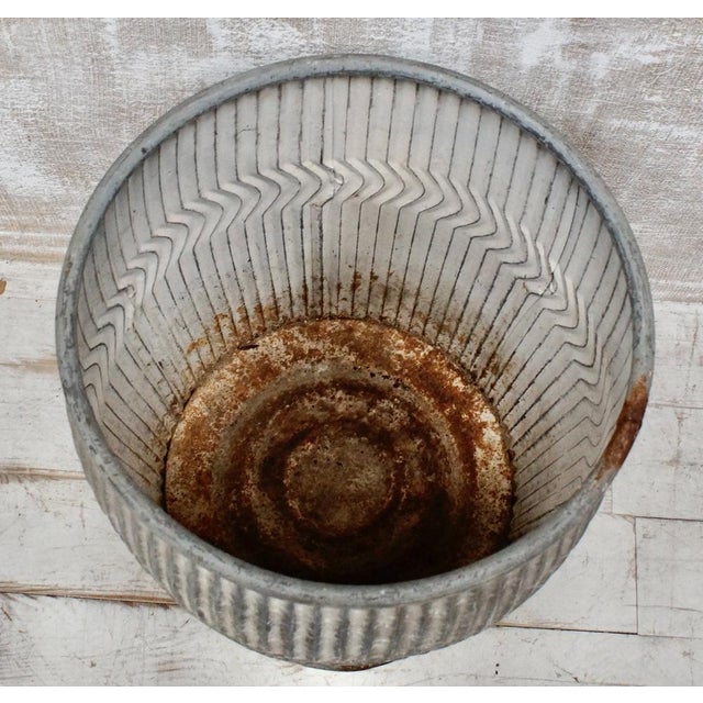 Vintage Galvanised Dolly Tub, 1940 For Sale - Image 6 of 9
