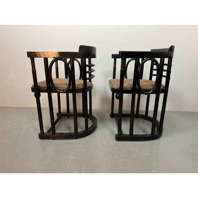 Wood Mid-Century Fledermaus Bauhaus Armchairs by Josef Hoffmann for Thonet, Austria, 1920s, Set of 4 For Sale - Image 7 of 18