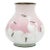 Late 19th Century Japanese Meiji Era Wireless Cloisonne Pink Crane Enamel Vase For Sale