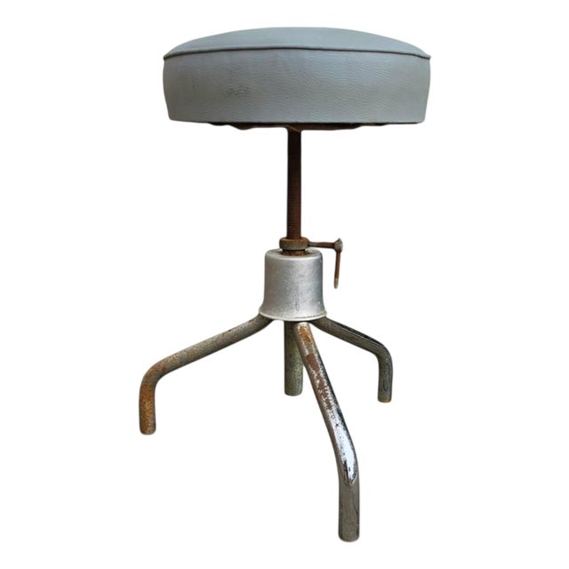 Industrial Adjustable Stool, 1950s For Sale