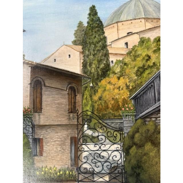 Vintage Italian Landscape Painting by Eleanor Hannah Harris – Dated 1990 For Sale - Image 9 of 14
