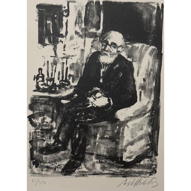 Arbit Blatas, Lithuanian French Artist Arbit Blatas Lithograph Edouard Vuillard Ecole D'Paris, 1962 For Sale