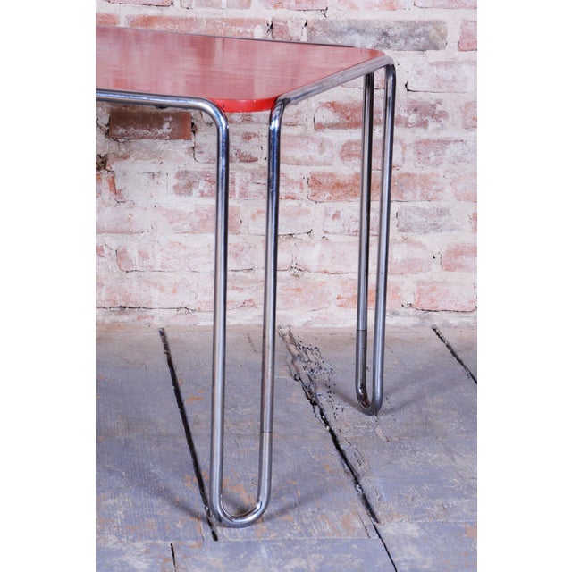 1930s Art Deco Dining Table in Chrome and Steel from Thonet, 1930s For Sale - Image 5 of 10