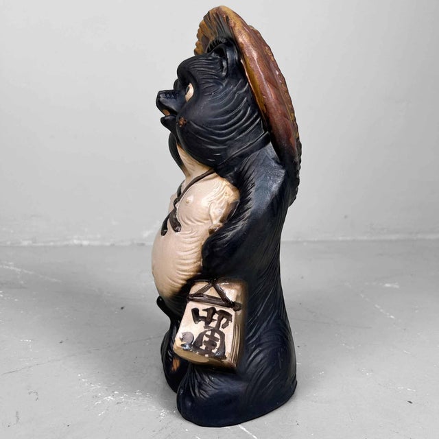 1980s Decorative Tanuki Tanuki Statue, 1980s For Sale - Image 5 of 13