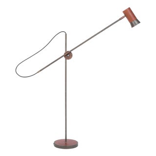 Iron Oxide and Leather Kusk Floor Lamp by Sabina Grubbeson for Konsthantverk For Sale
