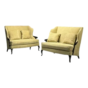 Christopher Guy, Contemporary, Sofas, Celadon Velvet, Mahogany, Usa, 2010s