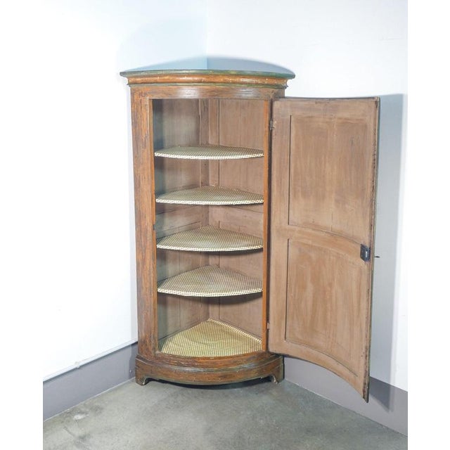 Single-Door Corner Cabinet in Wood For Sale - Image 6 of 16